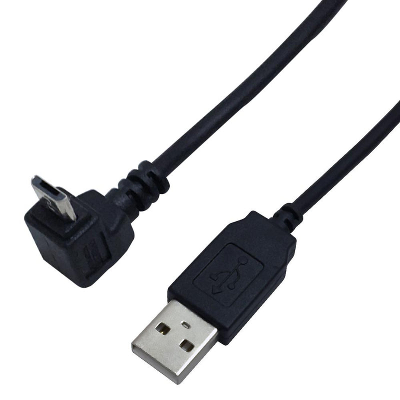 USB 2.0 A Straight Male to Micro-B Down Angle Cable