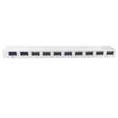 10-Port USB 3.0 Hub (2x USB 3.0, 8x USB 2.0 + Charger) - White