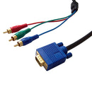 VGA to Component YCrCb Cable HD15 Male to 3 x RCA Male