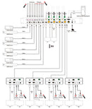 4x4 HDBaseT HDMI Matrix CAT5E/6 35m (4K*2K @60Hz 4:4:4) with 4 Receivers