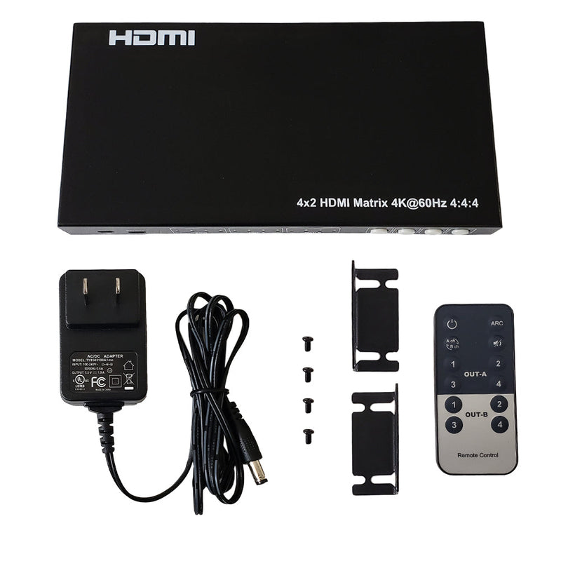 4x2 HDMI 4K Matrix - 4K*2K@60Hz - YUV 4:4:4 - HDMI 2.0v - IR Control