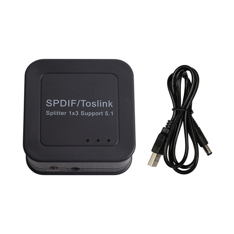 1x3 Toslink/Optical Digital Audio Splitter