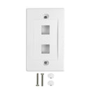 Wall Plate, 2-Port Keystone - White
