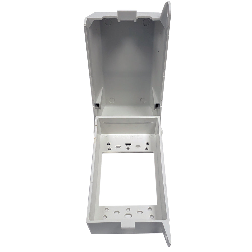 Outdoor Weather Proof Outlet Box, Single Gang - Vertical - White