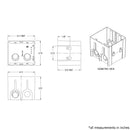 Outlet Box, Double Gang - Power or Low Voltage, New / Existing Construction