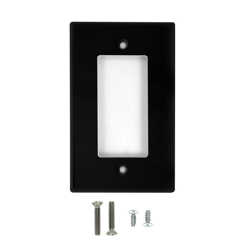 Decora Single Gang Wall Plate - Black