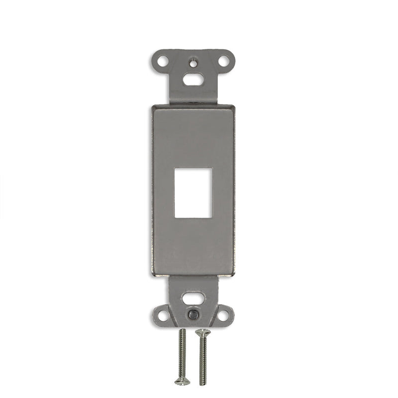 Decora Strap 1-Port Keystone - Stainless Steel