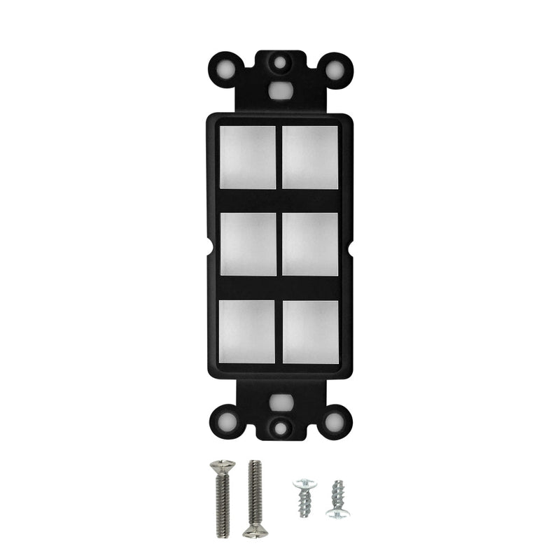 Decora Strap 6-Port Keystone - Black