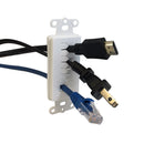 Decora Strap, Pass Through, Slotted Style - White