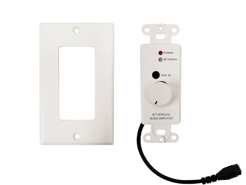 Wall Plate Amplifier with Bluetooth v4.2 Decora Style 50W Max - White