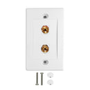 1 Pair Banana Clip Wall Plate Kit - White