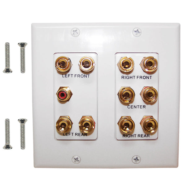 5.1 Surround Sound Wall Plate Kit Decora - White