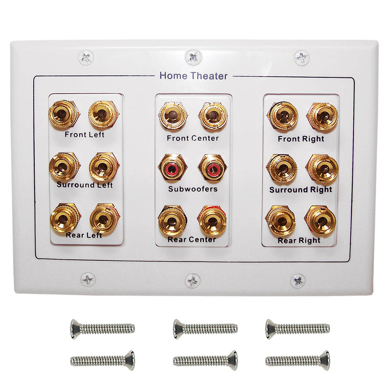 8.2 Surround Sound Wall Plate Kit - White