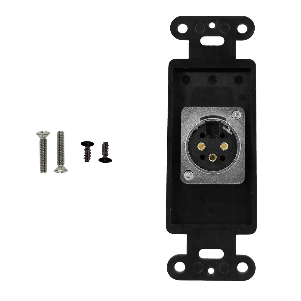 Black Decora Strap - 1x XLR Male