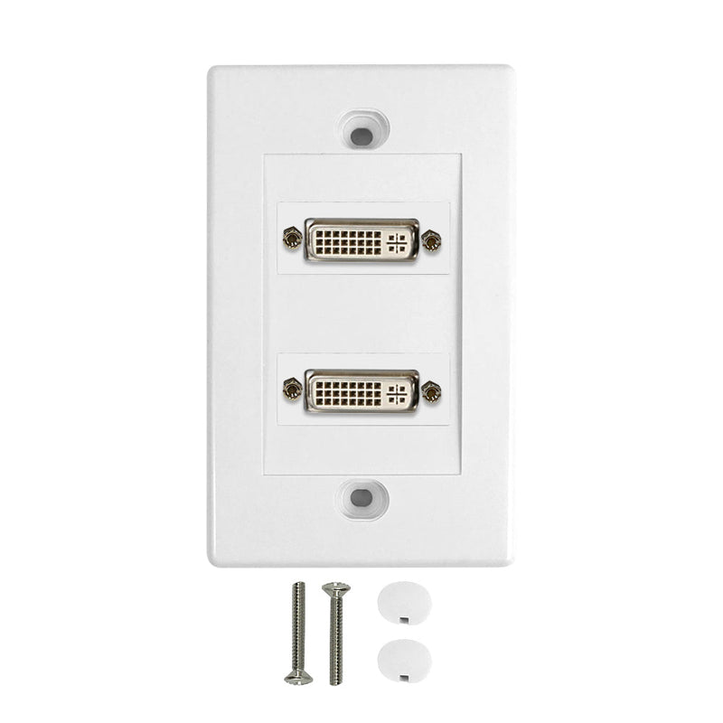 2-Port DVI Wall Plate Kit - White