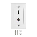 1-Port HDMI + 1-Port Digi-Coax Wall Plate Kit - White