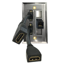 Single Gang SS Wall Plate Kit (2x HDMI, 1x CAT6)
