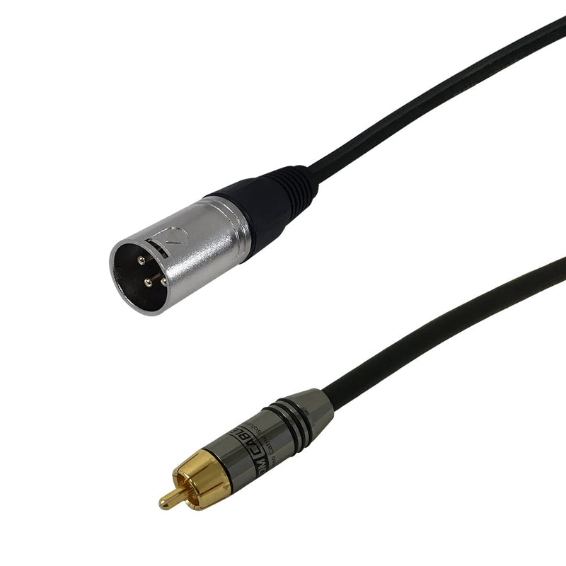 Premium Phantom Cables XLR to RCA Male Unbalanced Audio Cable FT4