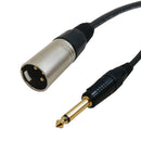 Premium Phantom Cables XLR Male to TS Male Cable