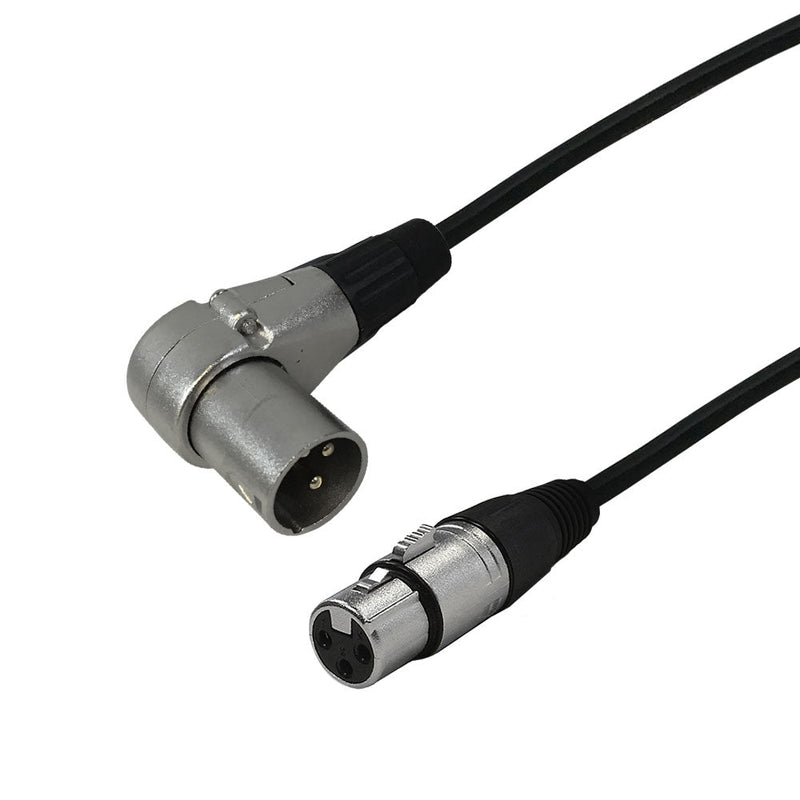 Premium Phantom Cables XLR Microphone Right Angle Male To Female Cable FT4