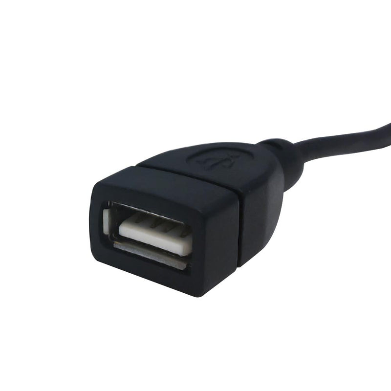 USB 2.0 Right/Left Angle Male to A Straight Female Cable - Black