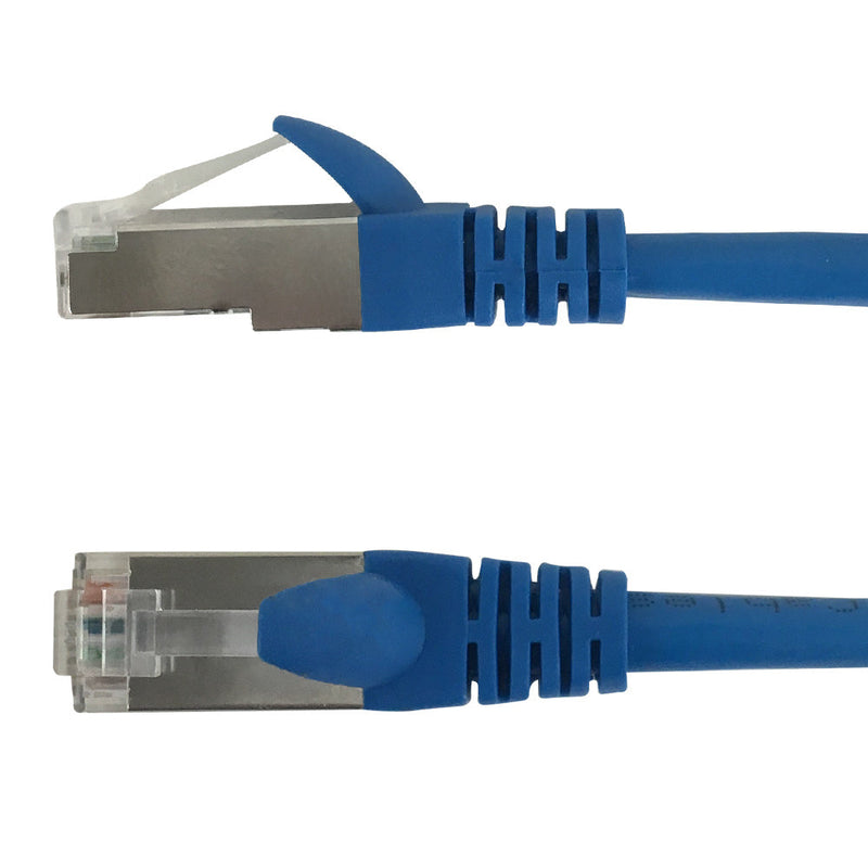 RJ45 Cat6a SSTP 10GB Molded Shielded Patch Cable - Premium Fluke® Patch Cable Certified - CMR Riser Rated