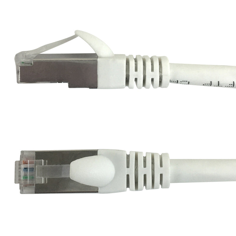 RJ45 Cat6a SSTP 10GB Molded Shielded Patch Cable - Premium Fluke® Patch Cable Certified - CMR Riser Rated